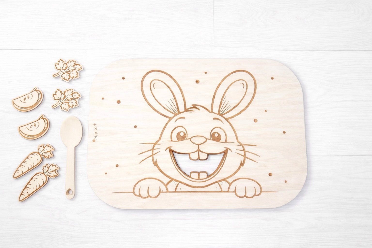 Aktivitätsplatte für Trofastbox | Hase füttern