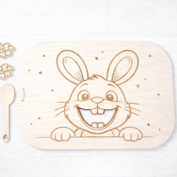 Aktivitätsplatte für Trofastbox | Hase füttern