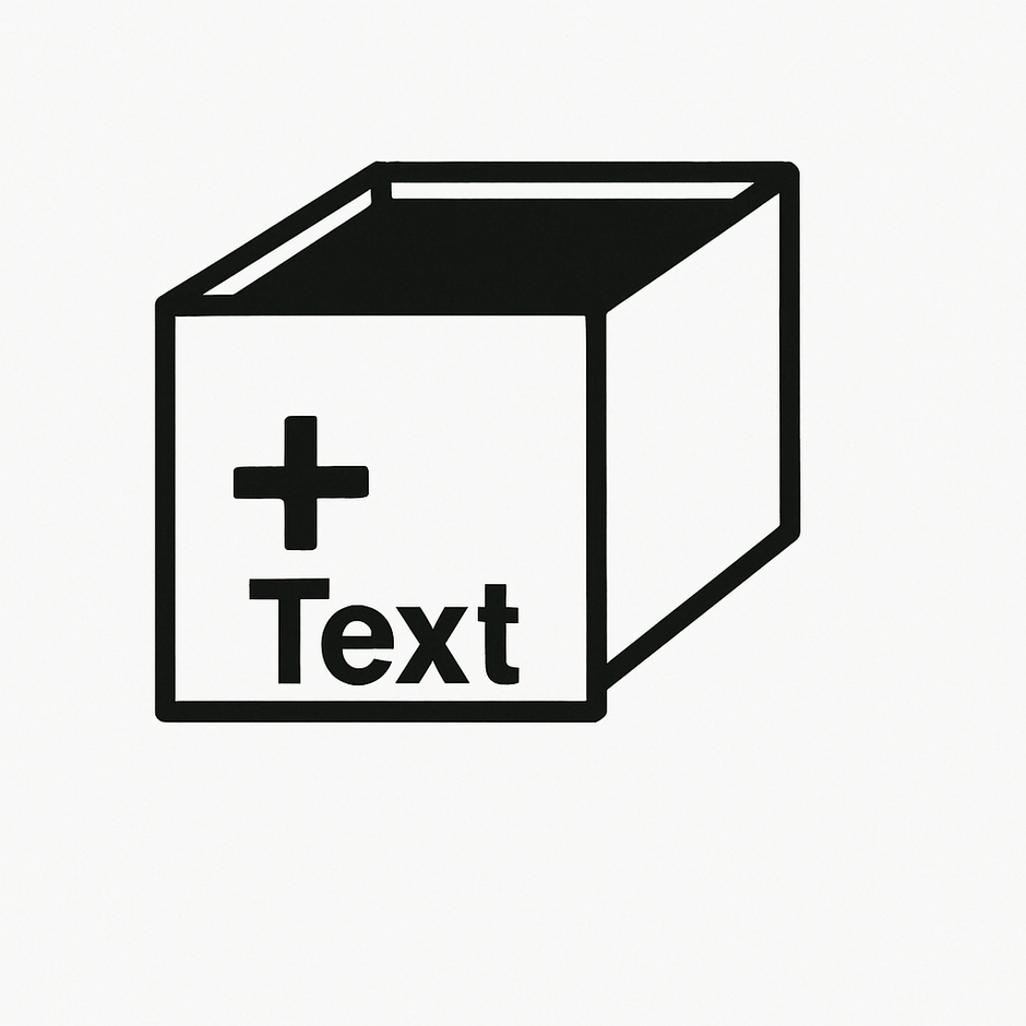 Text auf Kronkorkenfach