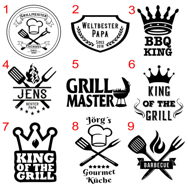 Schneidebrett Bambus Hell "Grillmotive" Kreativio