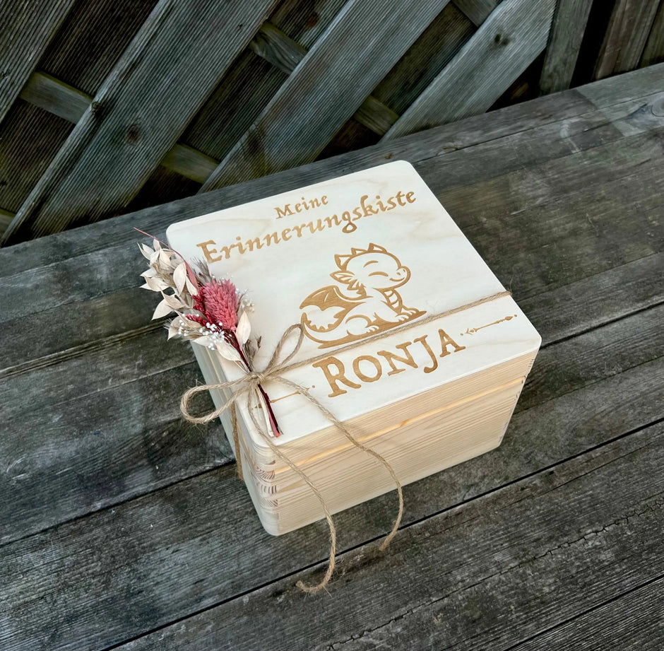 Erinnerungskiste "Drache" quadratisch Kreativio