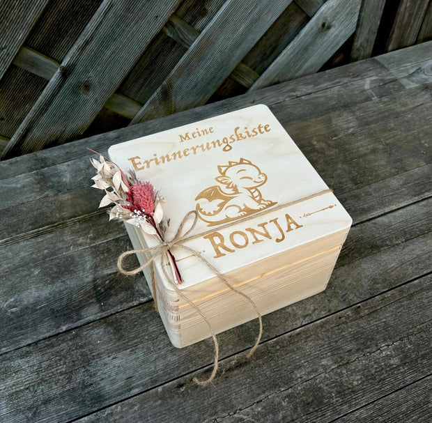 Erinnerungskiste "Drache" quadratisch Kreativio