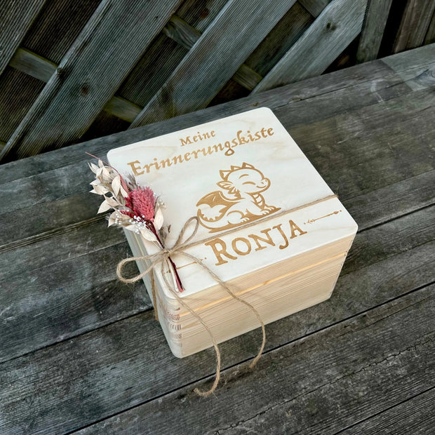 Erinnerungskiste "Drache" quadratisch Kreativio