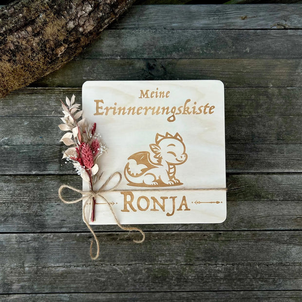 Erinnerungskiste "Drache" quadratisch Kreativio