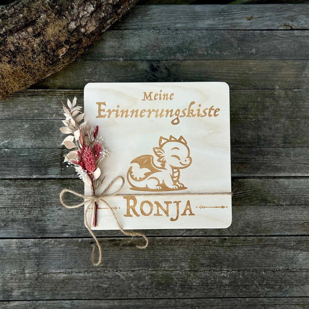 Erinnerungskiste "Drache" quadratisch Kreativio
