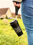 Personalisierter Best Mom | LEO Muster Kaffee Becher mit Name | To-Go Becher mit 2 Trinkfunktionen & Trageschlaufe | 500 ml