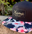 Personalisierte Basecap Flower | individuelles Lederlabel mit Wunschmotiv | Lederpatch | Cap | Muttertagsgeschenk
