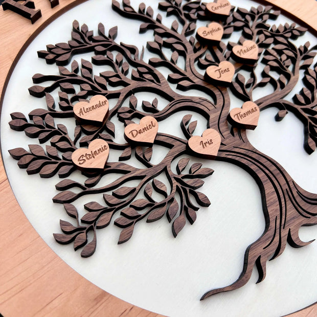 Stammbaum aus Holz Deluxe - Ø 29 cm Kreativio