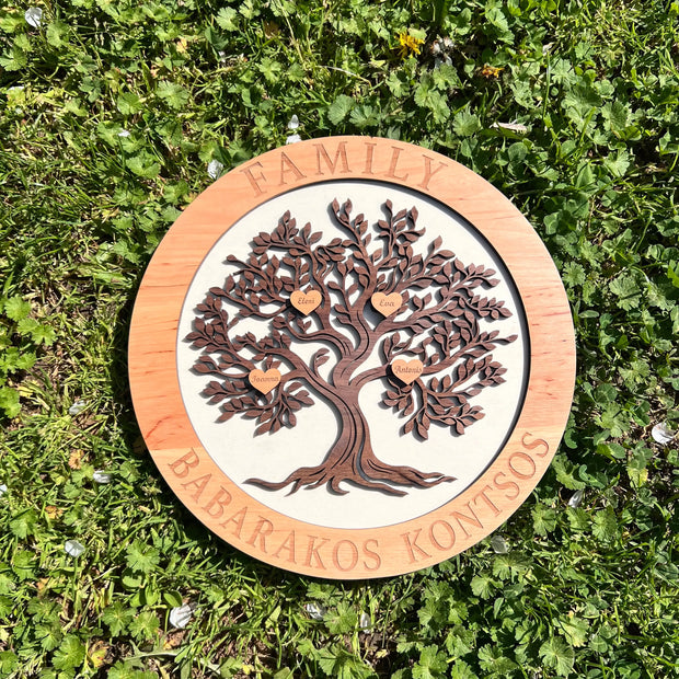 Stammbaum aus Holz Basic – Ø 29cm Kreativio