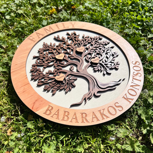 Stammbaum aus Holz Basic – Ø 29cm Kreativio