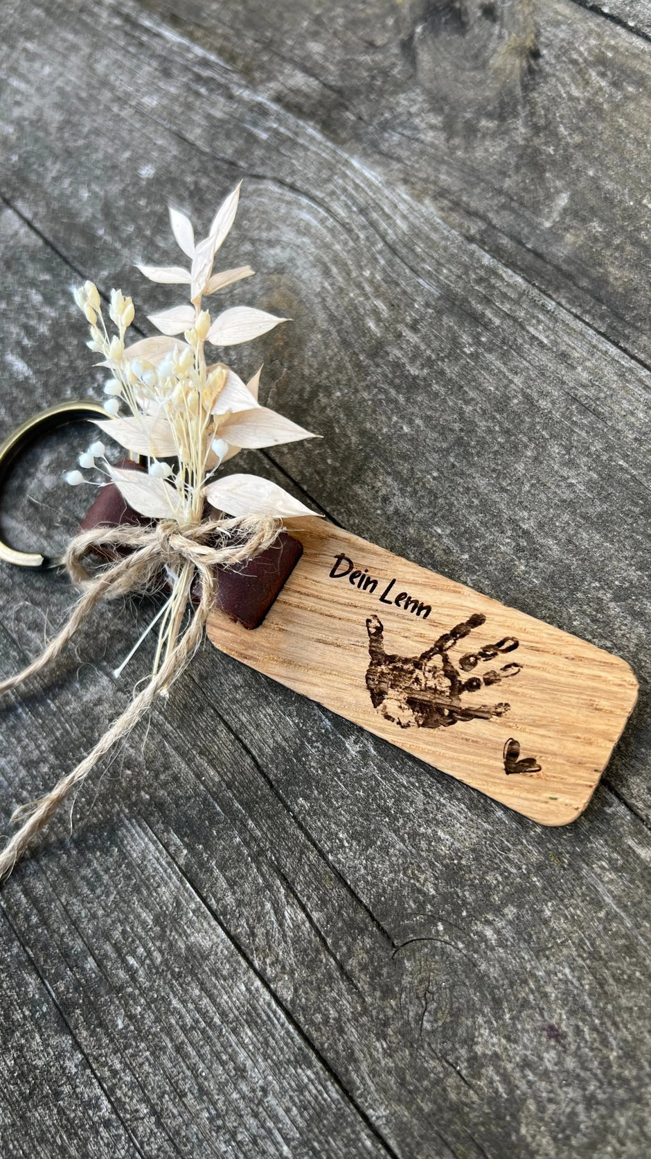 Schlüsselanhänger Lederband - "Deine originalen Abdrücke" Kreativio