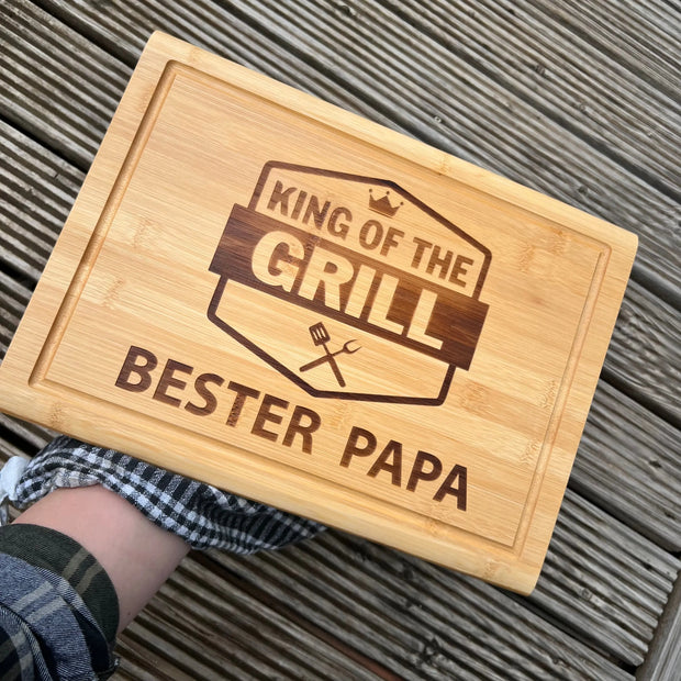 Schneidebrett Bambus Hell "Grillmotive" Kreativio