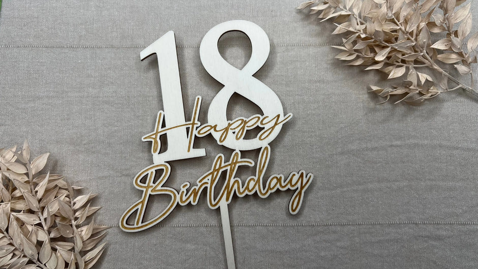 Tortenstecker „Happy Birthday“ Zahl Kreativio