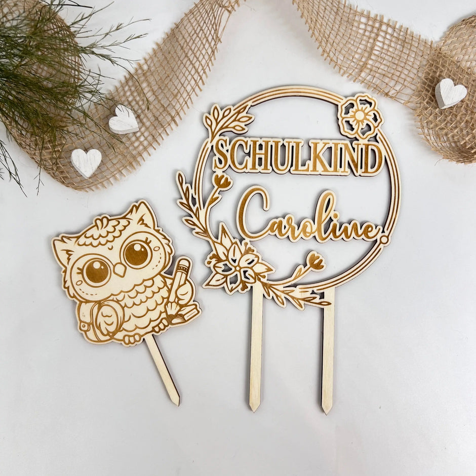 Tortenstecker SET - Schuleule Kreativio