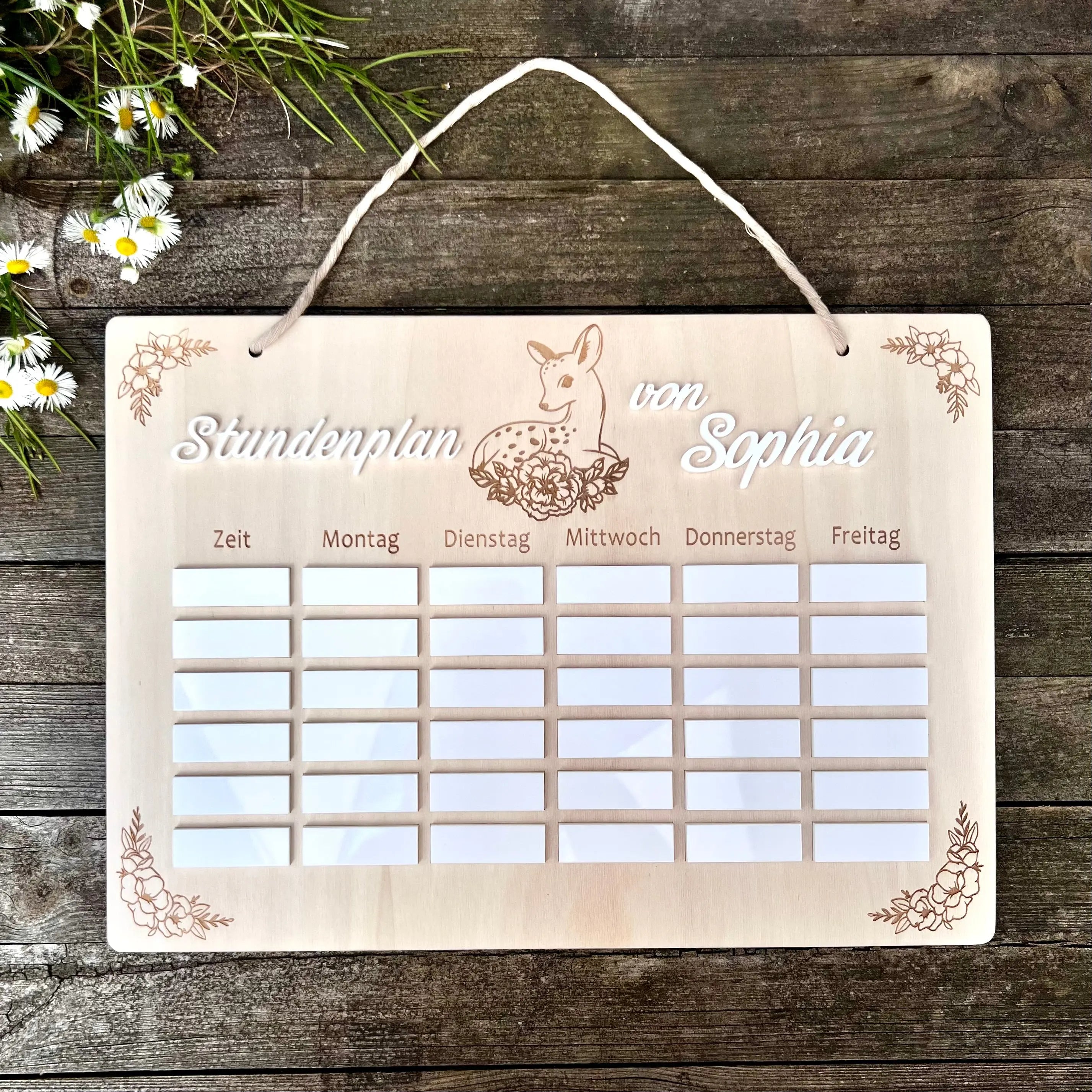 Abwischbarer Stundenplan 