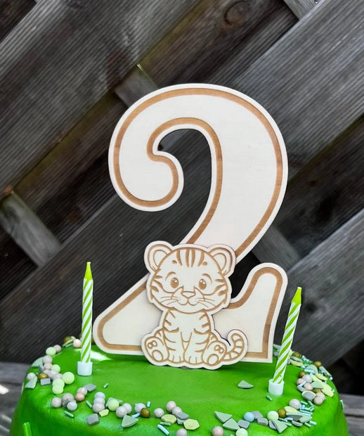 Tortenstecker „Tiger“ – für kleine Geburtstagsabenteurer Kreativio